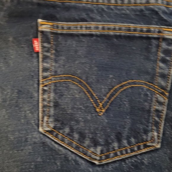 Levis 517 Bootcut Jeans 2006 Dark Blue Wear Bottom Hem 36 x 30 Mens - Picture 4 of 16